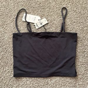 Express gray body contour cropped top. Size XS.